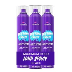 Aussie Instant Freeze Hair Spray, 10 Fluid Ounce Each, Pack Of 3