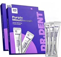 DR.DENT Purple Mouthwash – Sachets 20 Pack – Peroxide-Free – Alcohol Free – Vega
