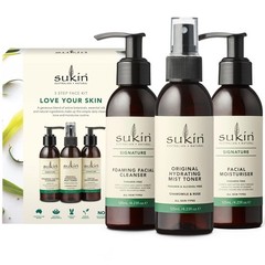 Foaming Facial Cleanser, Hydrating Rose Water Toner & Moisturizer Set – Self-Car