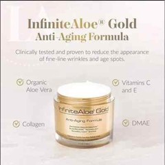 Facial Skin Cream With Aloe – InfiniteAloe Gold Anti-Aging Formula 0.5 oz.