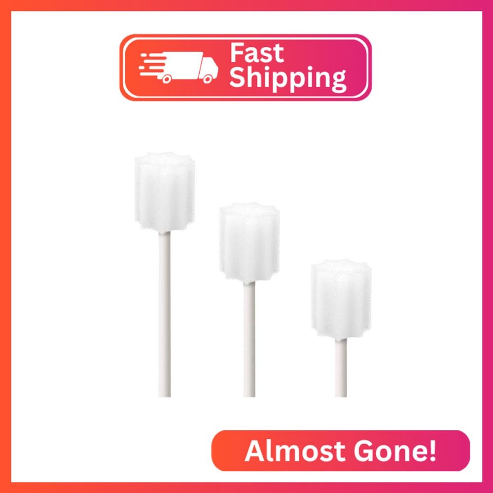 Disposable Mouth Swabs Sponge – Unflavored & Sterile Oral Swabs Dental Swabstick