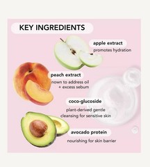 Saturday Skin Apple + Peach Hydrating Face Cleanser for Sensitive Skin 120 ml