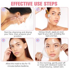 2 Pack Collagen Night 2.53 Fl Oz (Pack of 1), 2 Packs Wrapping Mask