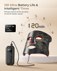 Aurphany LED Light Therapy Mask for Face and Neck – 7 Colors, 324 LEDs