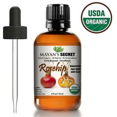 USDA Certified Organic Rosehip Oil 100% Pure Rose Hip Seed Oil Cold Pressed
