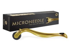 beauty ORA Microneedle Face Roller System Derma Roller Tool, Gold