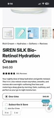 Earth Harbor Siren Silk Bio-Retinol Hydration Cream 2oz/60mL NEW