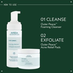 Aveda Outer Peace Acne Relief Pads Salicylic Acid Exfoliates Unclogs Pores 50