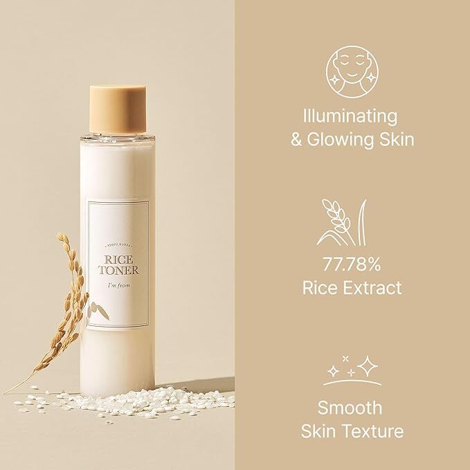 I&rsquo;m from Rice Toner, Milky Toner for Glowing Skin, 77.78% Korean Rice,5.07 fl oz