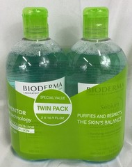 New 2 Pack BIODERMA Sebium H2O Purifying Cleansing Micellar Water 500ml 16.9 oz