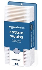 Amazon Basics Double-Tipped Cotton Swabs for Personal Hygiene and Baby Care