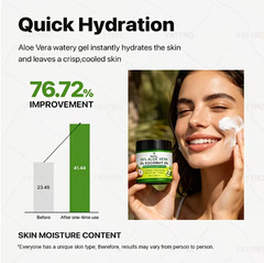 2 Pack Aloe Vera Coconut Moisturizing Cream Collagen Hyaluronic Acid 80g