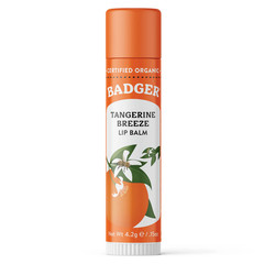 2 Pack Badger Classic Lip Balm Stick, Tangerine Breeze, 0.15 oz