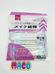 Daiso 2Way Make Up Cotton Buds Precision tip Pointed Swabs Set of 10 New Japan