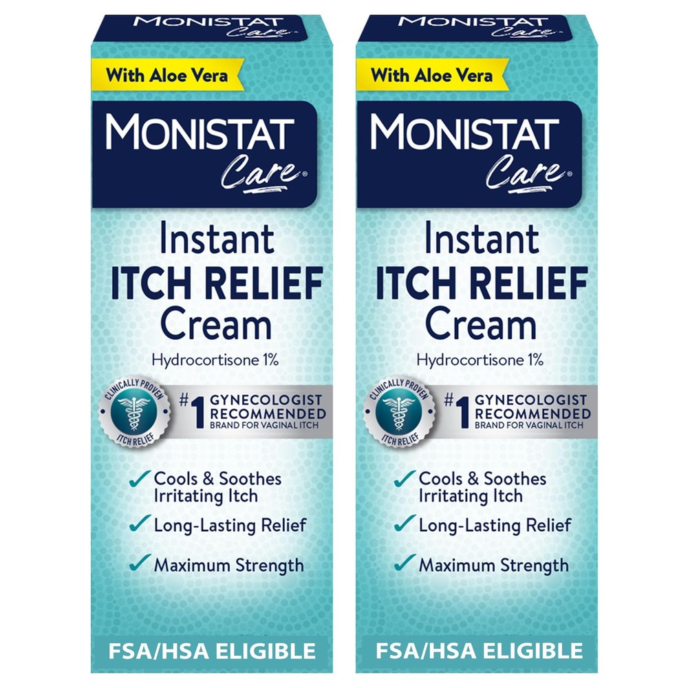 Monistat Instant Itch Relief Cream for Women, 1 Ounce (Pack of 2)