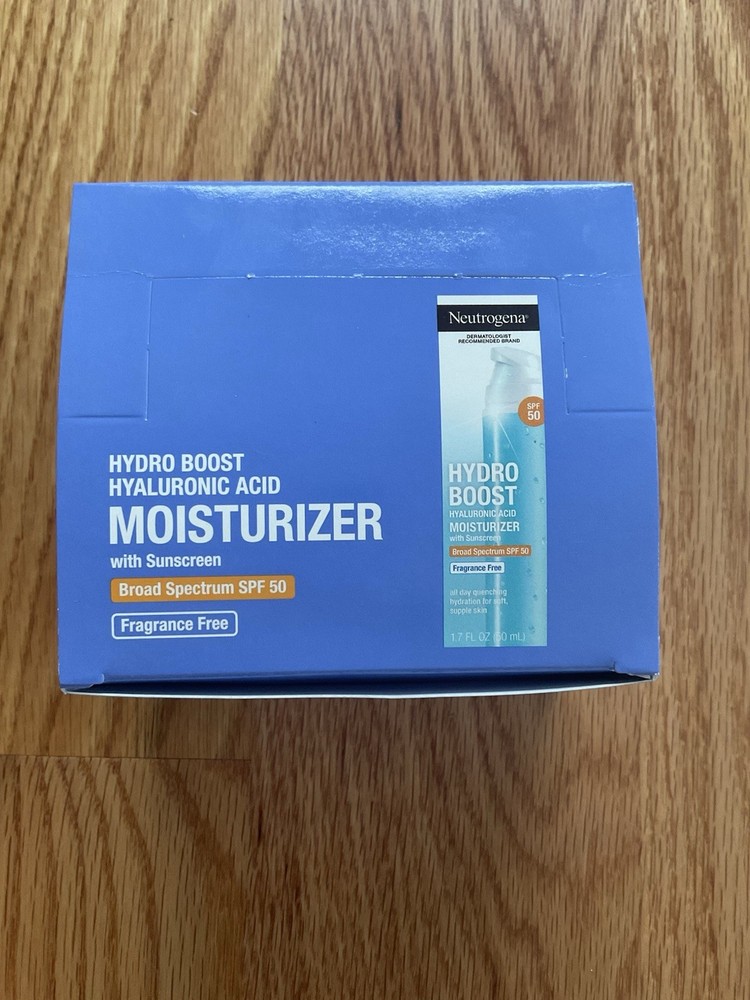Neutrogena Hydro Boost SPF 50 Moisturizer Hyaluronic Acid 12 x 0.5oz Samples