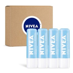 4 Pack NIVEA Smoothness Broad Spectrum SPF 15 Sunscreen Lip Care 0.17 Oz 02/2026