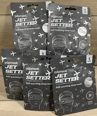 Popmask Jet Setter Self Warming Sleep Mask, Jasmine Scented, 5 Pack, New