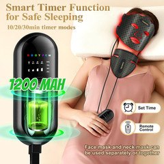LED Face Neck Therapy Mask 7 Color 173 LED Rechargeable Skin Care Timer Black