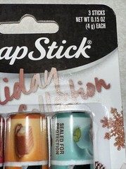 2 Packs of 3-CHAPSTICK HOLIDAY COLLECTION Cinnamon Caramel Cocoa Lip Balm