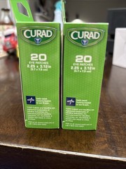 2X Curad Eye Patch, Non-Woven (Paper), 2.25 Inches X 3.12 Inches, 20 Count