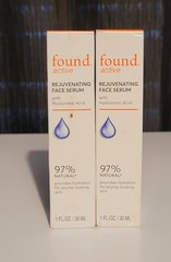 2x Found Active Rejuvenating Face Serum With Hyaluronic Acid 1 FL Oz