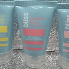 Lot of (3) BLISS Lemon Sage, Grapefruit Aloe Naked Body Butter – 1.7 Oz Each