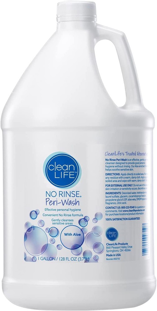 128 Fl Oz Skin Cleaning Agent pH Balanced Aloe Vitamin E No Rinsing Required