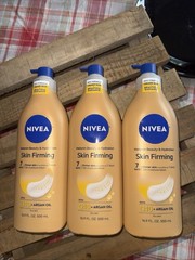 LOT-3 NIVEA SKIN FIRMING MELANIN BEAUTY Q10 & ARGAN OIL BODY LOTION 16.9 FL OZ