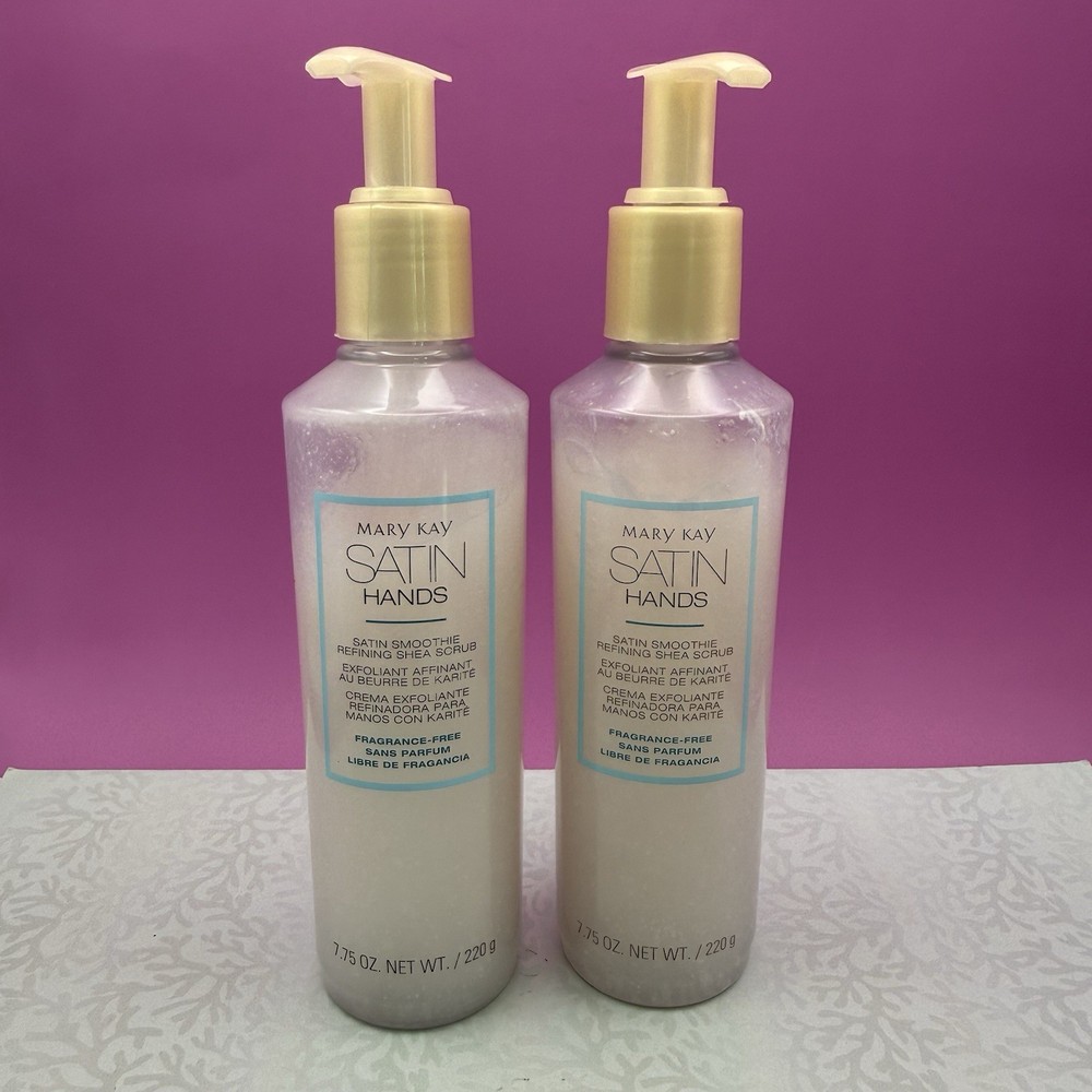 Mary Kay Satin Hands Satin Smoothie Shea Hand Scrub FRAGRANCE FREE -Lot of 2