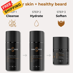 stubble & stache Face Moisturizer for Men – Anti-Aging 3.4 Fl Oz (Pack of 1)