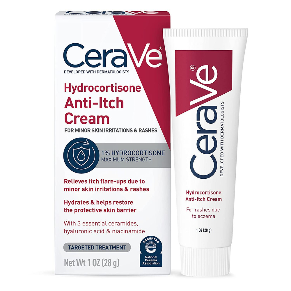 1% Hydrocortisone Anti-Itch Cream, Fragrance-Free Relief for Eczema-Prone & Dry