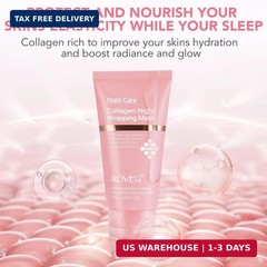 Collagen Overnight Wrapping Peel off Face Mask Elasticity Hydration Glass Skin
