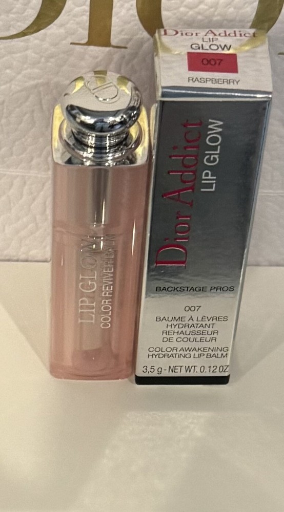Christian Dior Dior Addict Lip Glow 007 RASPBERRY Full Size Fast +1 Free Sample
