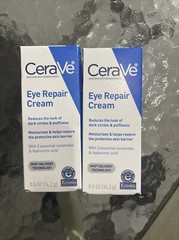 TWO PACK CeraVe Eye Repair Cream 0.5 oz Each FREE SHIPPING