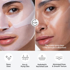 Gentle Hydrogel Face Masks with Amino Acids – 4 Count for All Skin Types