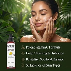 PURA D&rsquo;OR 8 Oz Vitamin C Face Wash – Antioxidant Rich 8 Fl (Pack of 1)
