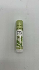 BADGER Organic Tea Tree Lemon Lip Balm, 0.15 OZ 1 Count (Pack of 1), Green