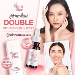 10x Aura Blue Double Vitamin C Serum Clear Face Reduce Wrinkles Acne Blemishes
