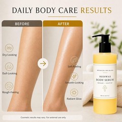 Beeswax Body Serum, Waterless Body Oil Moisturizer with Avocado Oil, Castor Oil