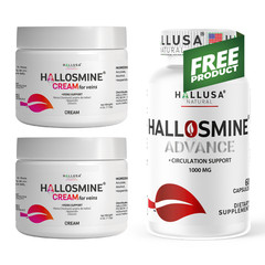 2 pack Hallosmine cream + Free Hallosmine advance – Leg Vein support supplements