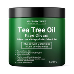 Majestic Pure Tea Tree Oil Face Cream | Cream for Dry & Itchy Skin, Acne, Scar,