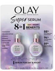 NEW Olay Super Serum Day + Night 8-in-1 2 x 25mL (50mL Total) Niacinamide Duo