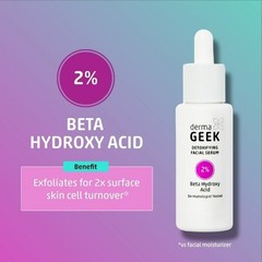 Derma Geek Detoxifying Facial Serum 2% Beta Hydroxy Acid, 1.3 oz