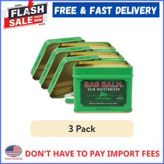 Vermont’s Original Bag Balm, Skin Moisturizer for Dry Skin, 8Oz Tin,Green, 3PACK