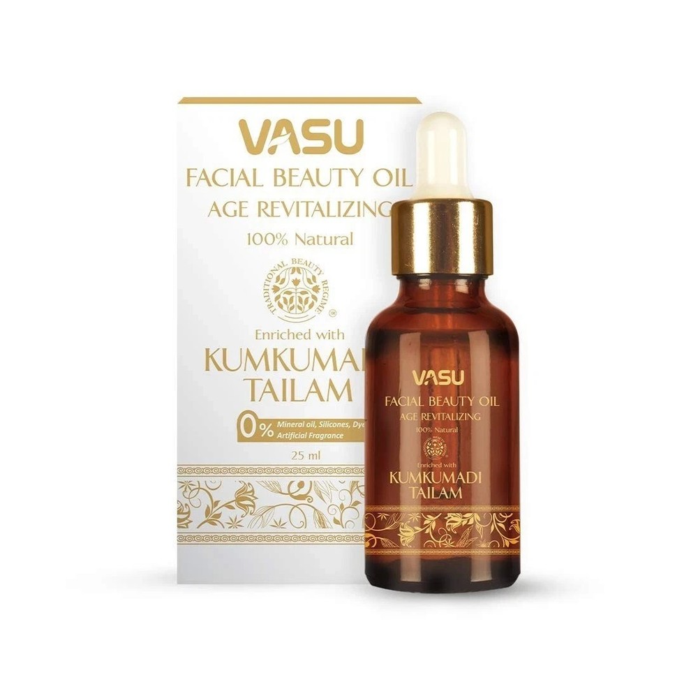 Vasu Facial Beauty Oil enriched with Kumkumadi Tailam Natural Face Oil 25 Ml T13