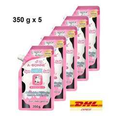 5 x A BONNE&rsquo; Spa Milk Salt Moisturizing Whitening Skin Scrub Brightening 350g