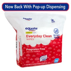 Baby Everyday Clean Wipes with Aloe Vera and Vitamin E, 240 Wipes