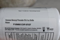 Humane – Regular Strength Acne Wash 5% Benzoyl Peroxide 8 fl oz. Sealed
