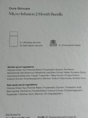Qure, Dark Spot/Wrinkle Micro Infusion 2mth. SEALED BOX. PICS ARE OF MY BOX.